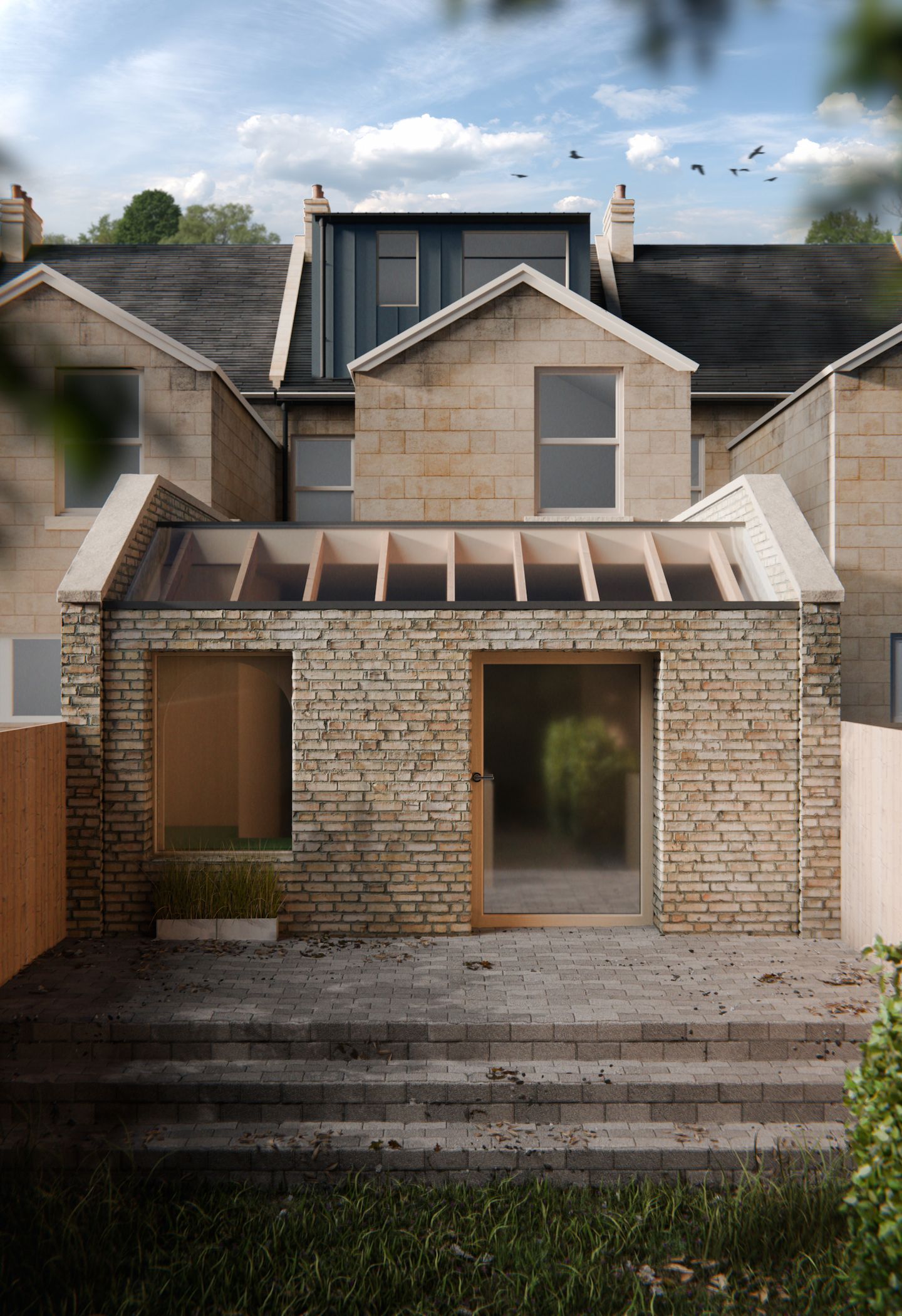 2A1M terraced home extension 3d interior visualisation