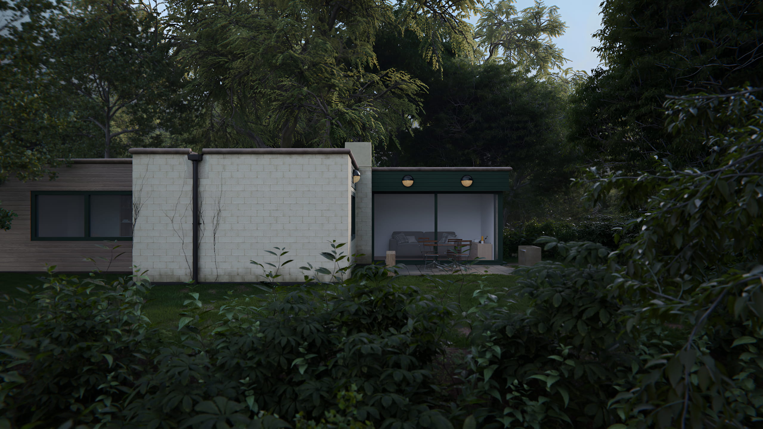 forest villa 3d exterior option 01