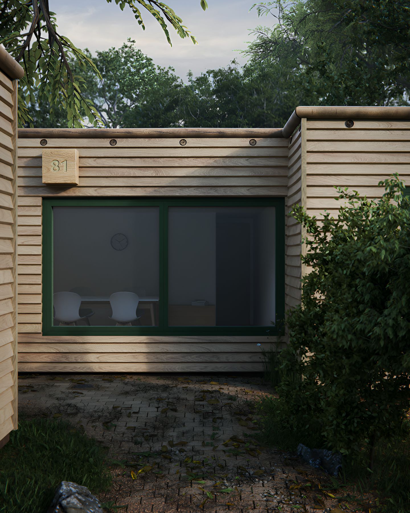 forest villa 3d entrance option 01