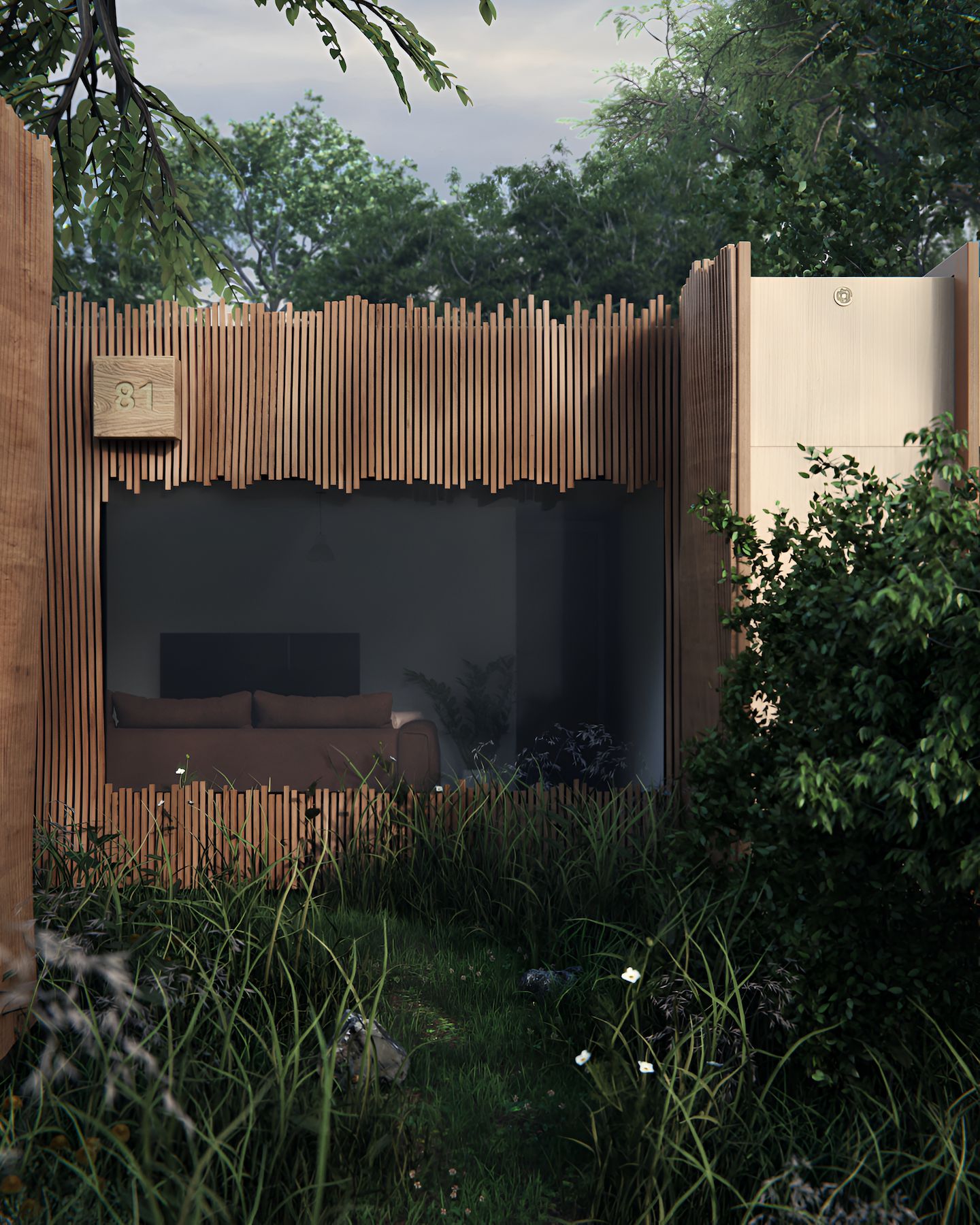 forest villa 3d entrance option 02