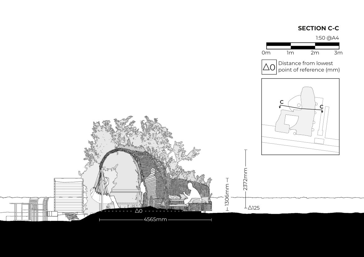 willow cocoon section C-C by Willem Butler